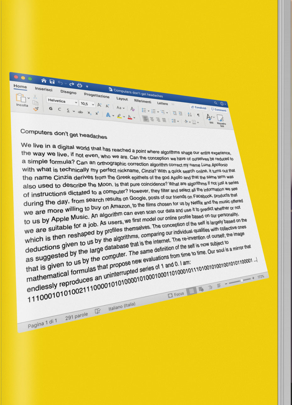Document opened in word, talking about digital world